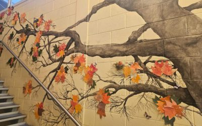 Creating Autumn Leaves for our Hall Mural