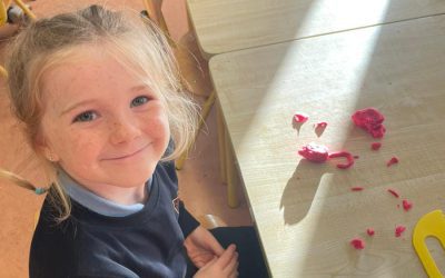 Making Play dough Mice in Junior Infants