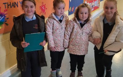 Maths week in 6th Class with buddies from Junior Infants