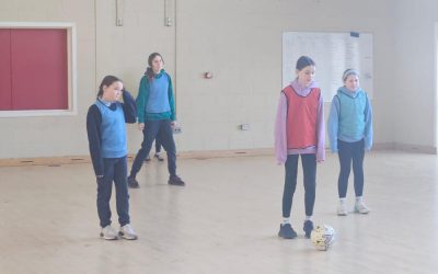 Soccer practice for the girls
