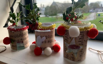 Beautiful Christmas Candles in 4th Class