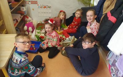 6th Class gifting their Junior Infants Buddies
