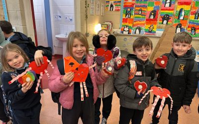Valentine’s Day Art in 1st Class