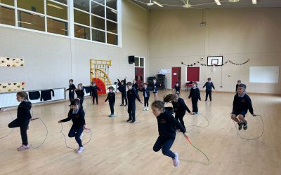 First Class enjoying Skipping