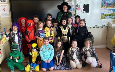 Halloween fun and games in 1st Class