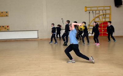 Dodgeball fun in 1st Class